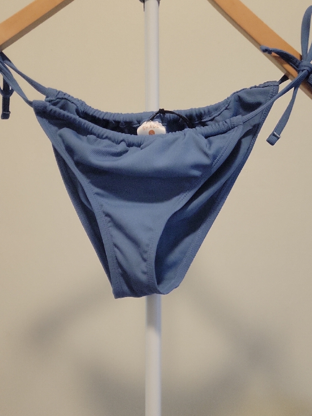 Blue Tie-Side Bikini Bottoms